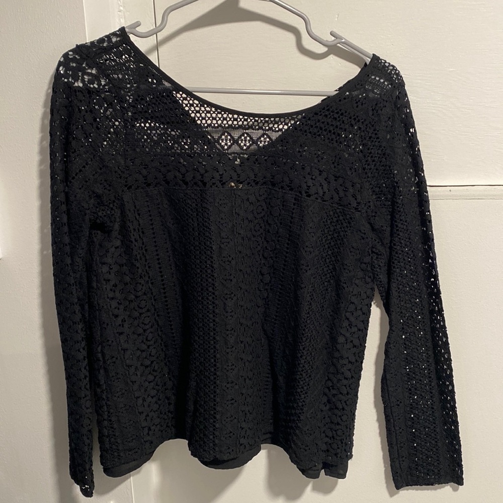 black long-sleeve from Hollister